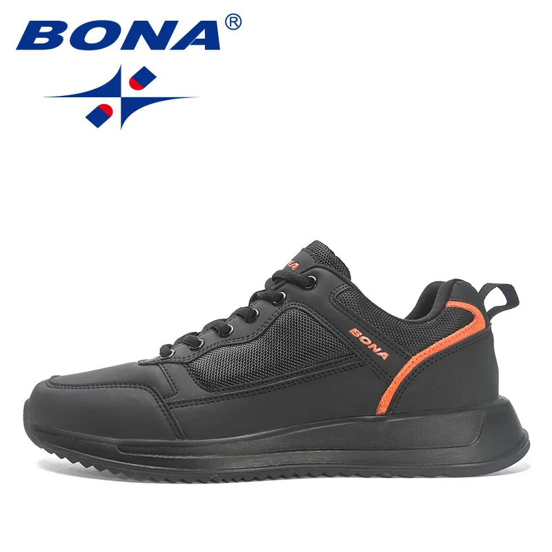 BONA 2023 New   Shoes Men Outdoor Walking Shoes Man Casual Lightweight Sneakers Leisure Footwear soft and comfortable Casual Sho