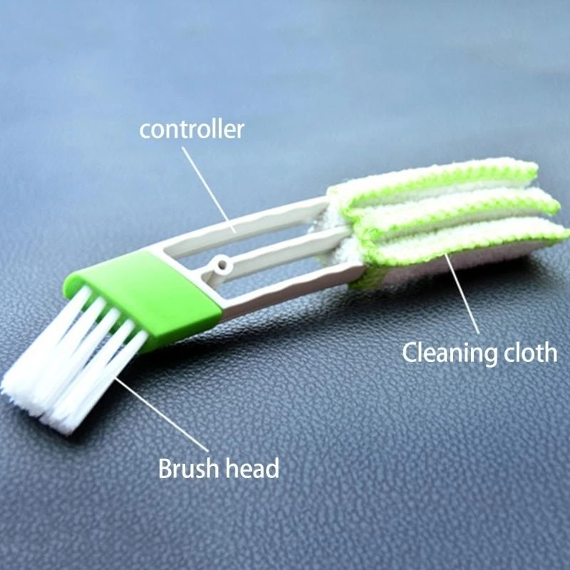 A2BF Car Interior Duster Double Ended Microfiber Vent Duster Cleaning Brush Dust Collector Dusting Tool for Car Air Outlets