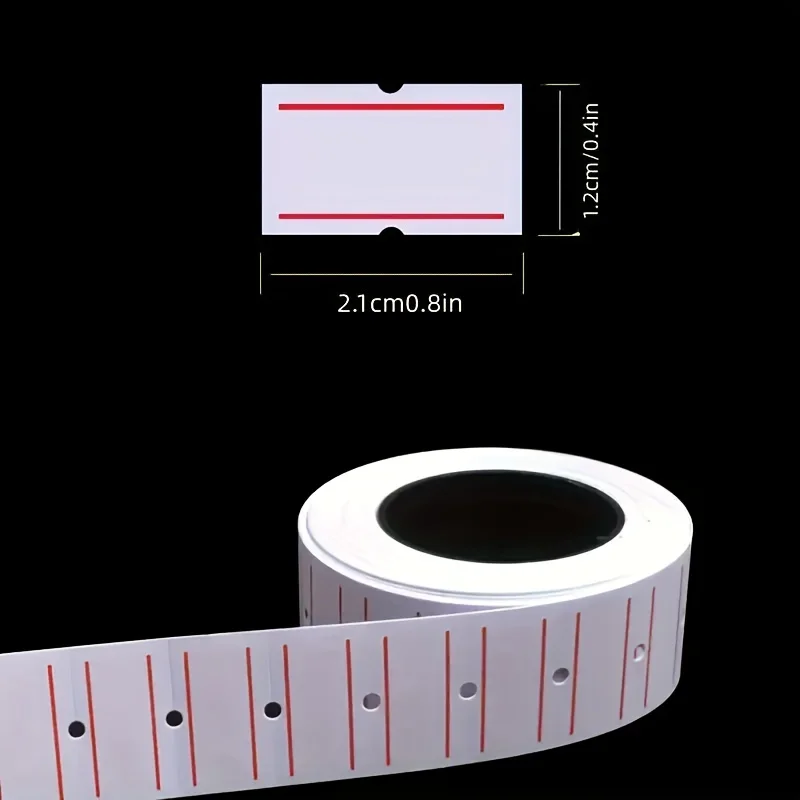 10 Rolls Price Paper Single Row Supermarket Price Paper Label Ordinary White Label Price Coding Paper Numbering Paper