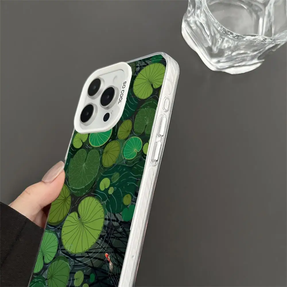 حافظة لوتس ليف كوي لهاتف آيفون 17 16 15 14 13 12 11 برو/ ماكس/ بلس غطاء خلفي مقاوم للصدمات مضاد للبصمة #6