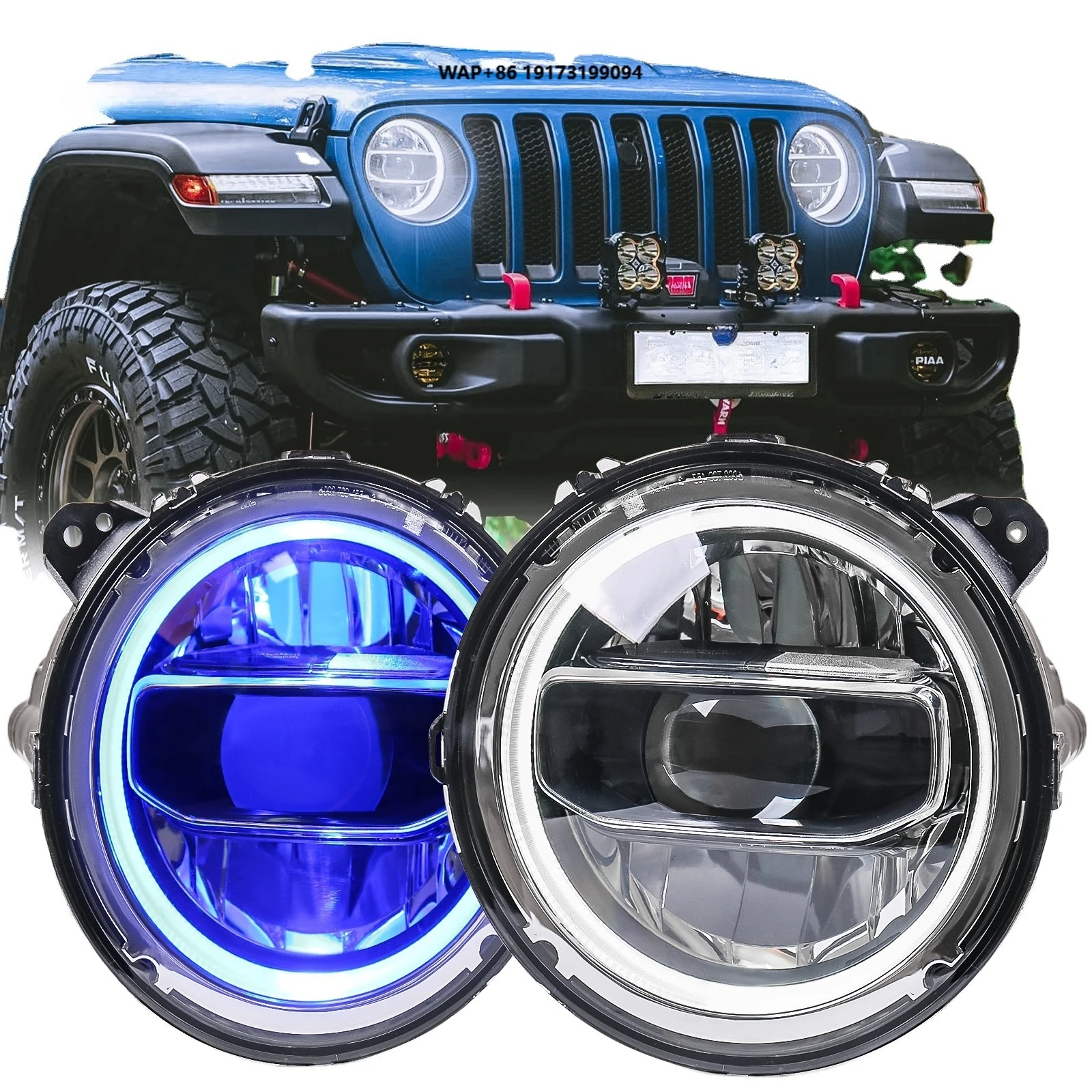 

Retrofit Headlights Headlight Head Lamp Front Light Bright Lighting for JL 2018+