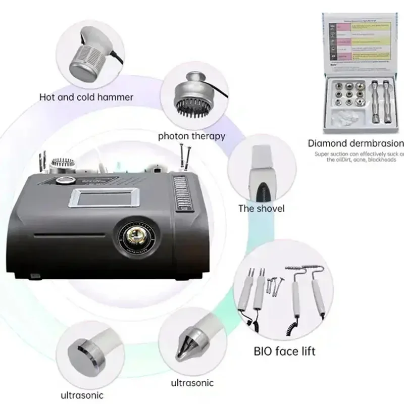 Multi-Functional Portable Beauty Equipment 7-in-1 Diamond Dermabrasion Skin Rejuvenation Machine Professional Home Use Aesthetic