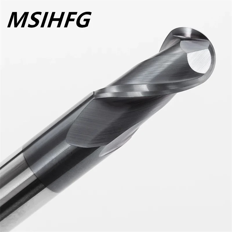 HRC62 Ball Nose Milling Cutter Tungsten Carbide End Mill CNC Tools Fresa Metal Steel Frez Router Bit Milling Cutter