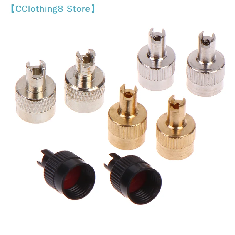 

4Pcs Tire Valve Stem Cap Metal Slotted Head Stem Cover With Core Removal Tool Wheel Valve Covers For Auto Motorcycle【AliS8】