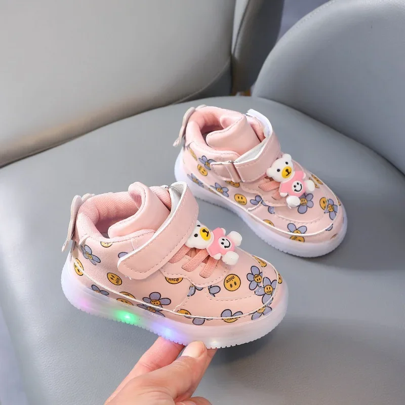 Children's Light-up Board Shoes Children's Shining Light Sneakers Little Kids Glowing Light Sneakers Baby Toddler Luminous Shoes