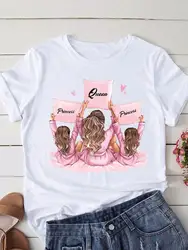 Camiseta de manga corta con estampado de mamá y madre para mujer, ropa informal de moda, Top femenino