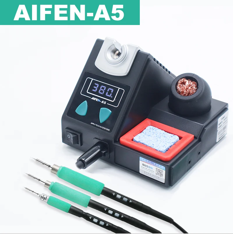 AIFEN A5 Soldering station Compatible Soldering iron Tips C210 245 C115 Handle Soldering and rework station Electronic tooL