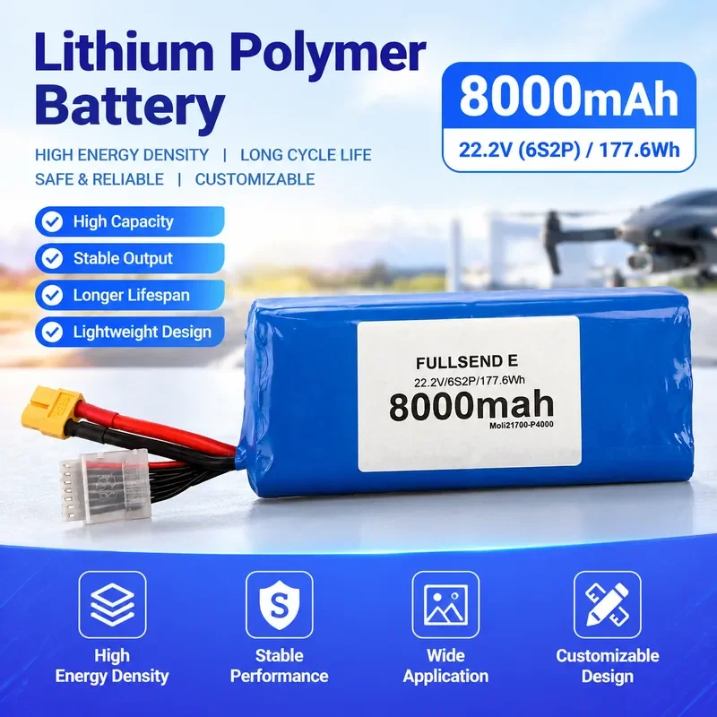 For iFlight Yifei Fullsend E 6S 8000mAh Low Rate Long Range Lithium Battery