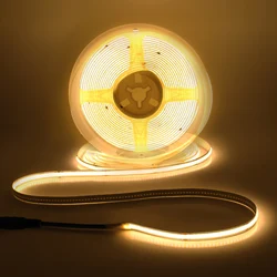 COB LED Strip Light, Iluminação Linear, Quente Natural Frio Branco, Fita Flexível, Alta Densidade, DC Plug, Fio 2Pin, 5V, 12V, 24V, 320, 480