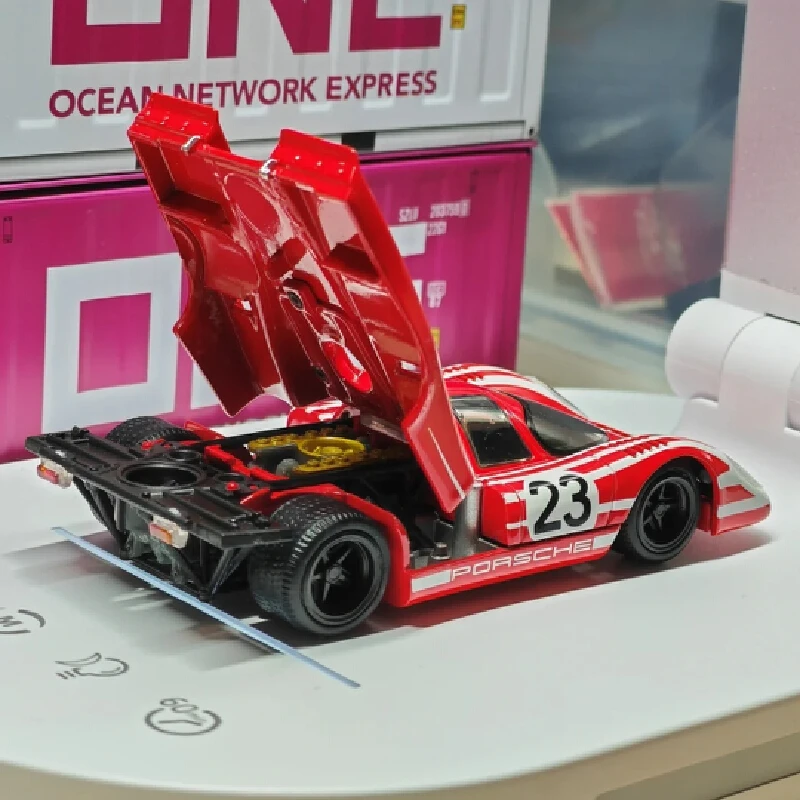 Hot Wheels Model Samochodu 1:43 Car Culture 1970 Porsche 917 Hotwheels Real Riders Model Pojazdu Odlewany ze Stopu Kolekcjonerski Zabawka dla Dzieci