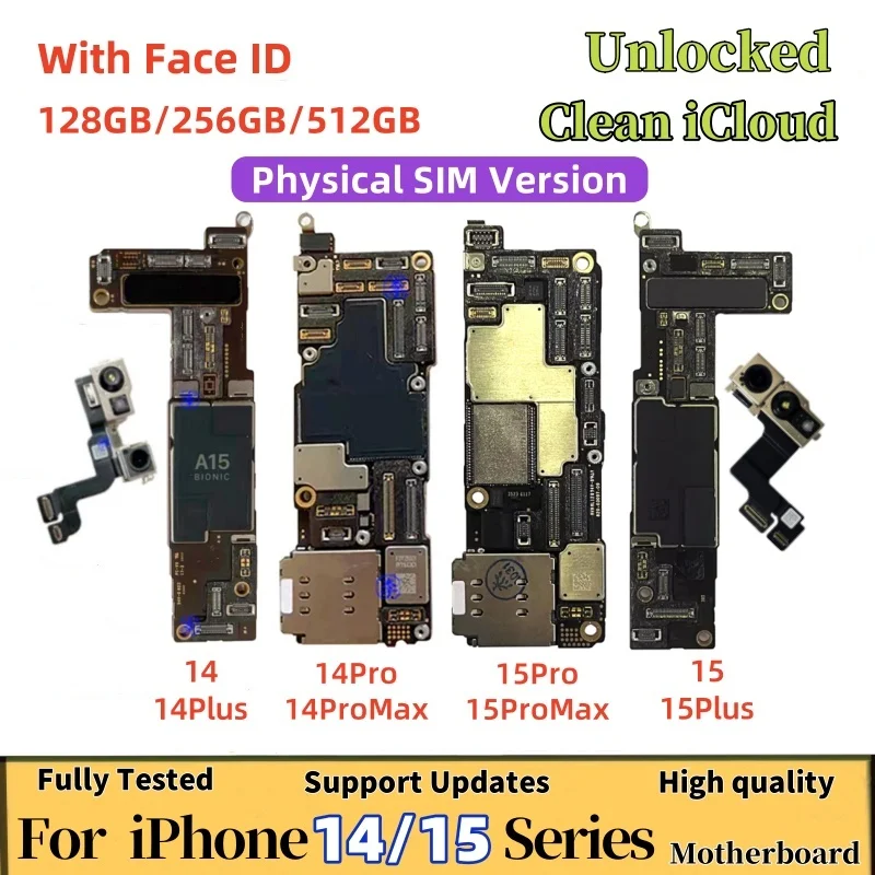 Fully Tested Authentic Mainboard For iPhone 14 15 Plus/14 15 Pro