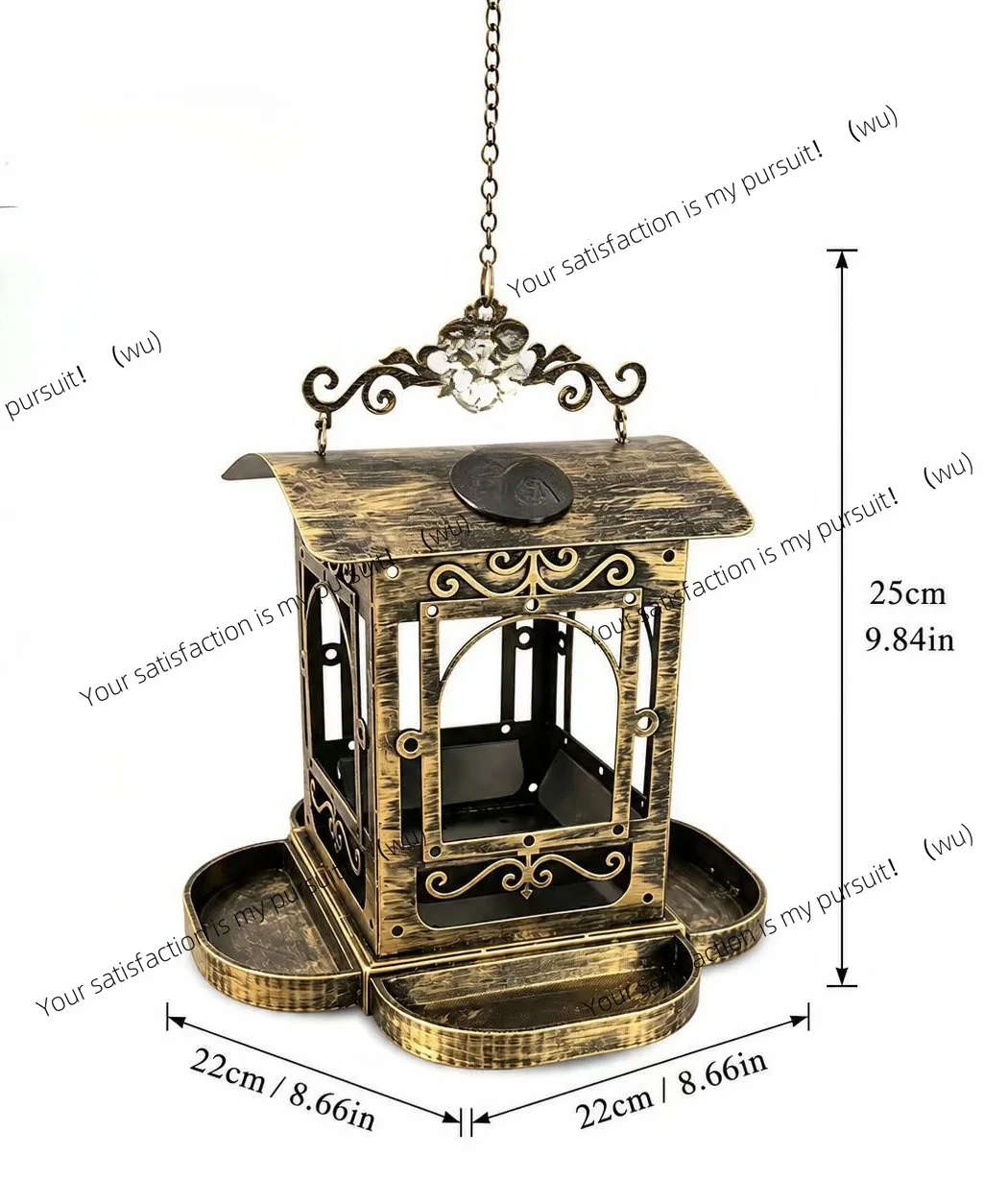 for Hanging Waterproof Bird Feeder Semi-Automatic Bird Food Tray Outdoor Balcony Yard Wild Sparrow Feeding Station