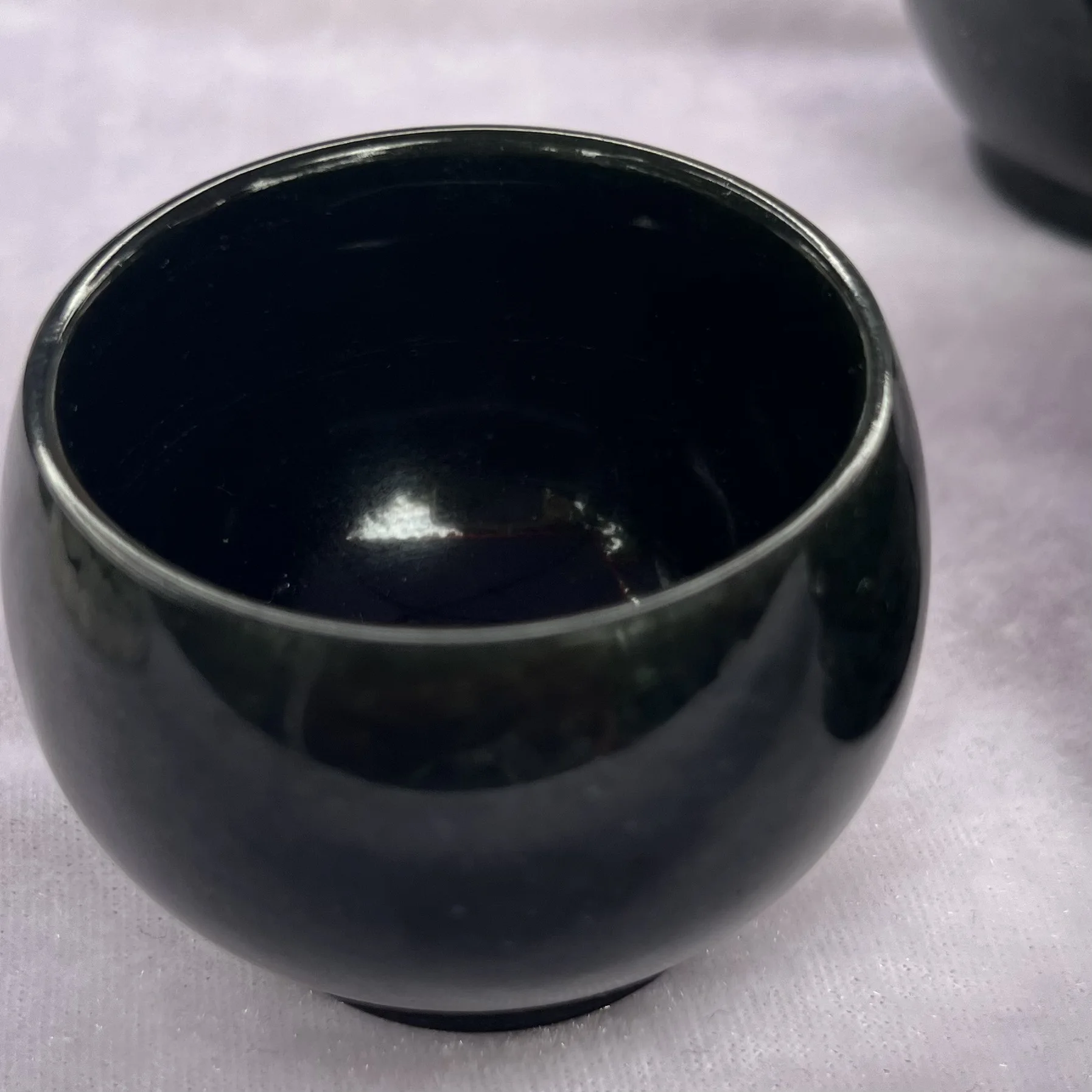 Natural Green Jade Teacups Chinese Tea Ceremony Health Cup Genuine Healing Gemstone China Nephrite Stone Tea Cups Kung Fu Teaset