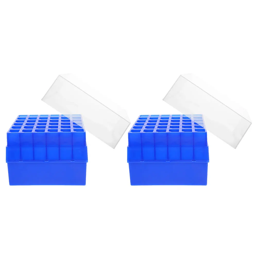

2 Pcs Test Tubes Storage Freezer Box Plastic Containers Holder for Chemistry