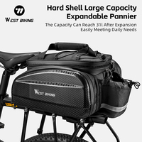 WEST BIKING Bicycle Bag EVA Polyester 17-31L Waterproof Bike Bag Large Capacity Travel Mountain Gravel Bike Bag Bike Accessories