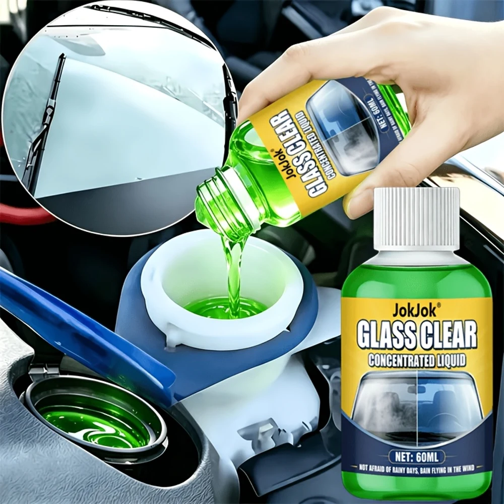 High-Definition Green Glass Coating for Car, Waterproof Windshield Wiper Fluid, Keeps The Glass Smooth, Rainproof And Fogproof W