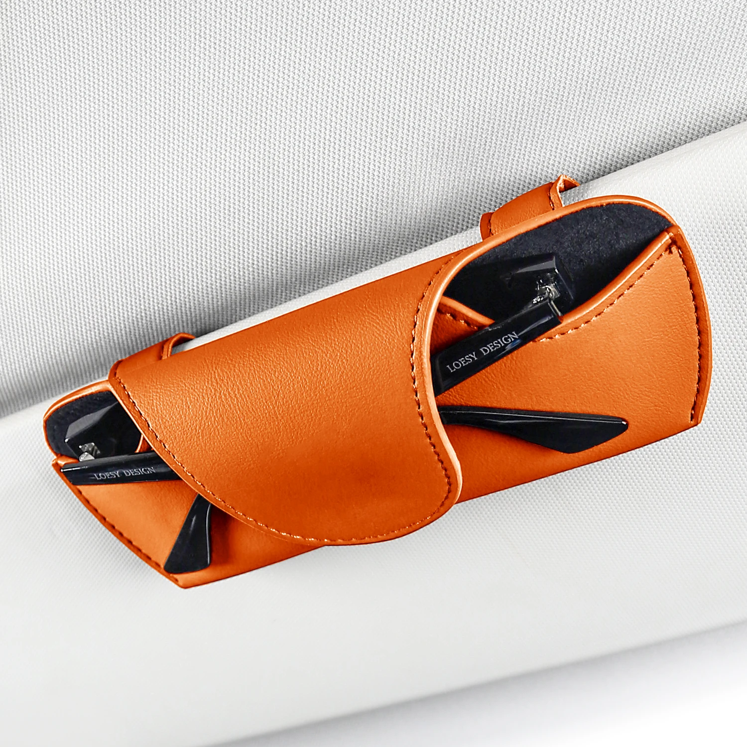

Car Glasses Stand Sun Visor Clip for Land Rover Discovery Vision Range Rover Evoque Sunglasses Leather Car Sunshade Glasses Box