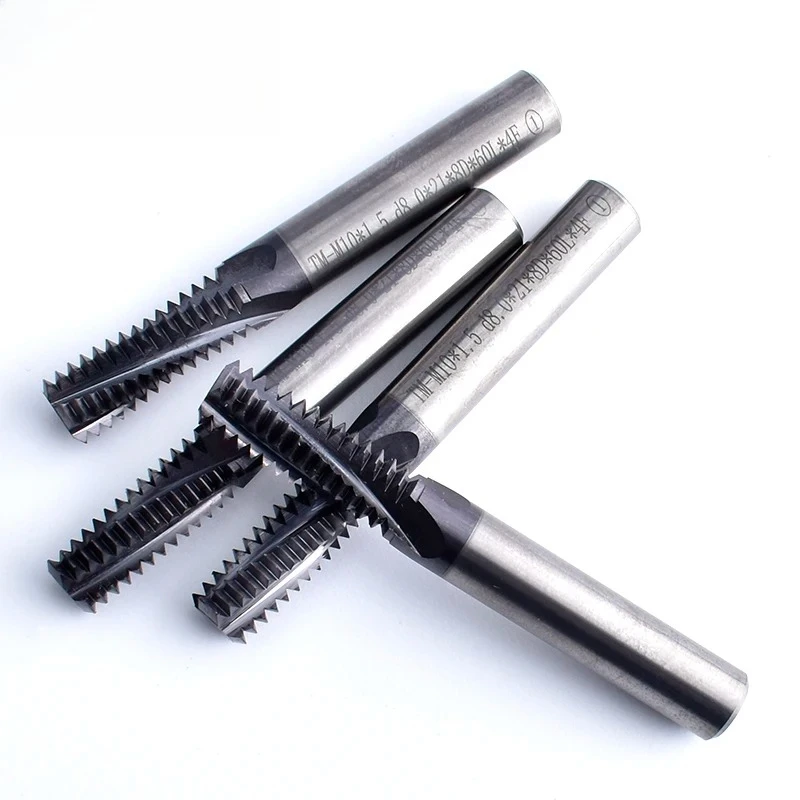 CNC Tungsten Steel Full Thread Milling Cutter M3 M4 M5 M6 M8 M10 M12 M14 M16 X0.5 X0.7 X0.8 X1 X1.5 X2 Mill Cutters