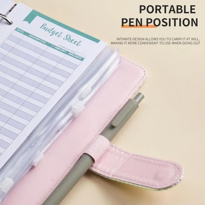 M5TB محمولة Binder Notebook Binder Binder Planner Planner Groound-Leaf Journal Notepad لجدولة الكبار اليومية