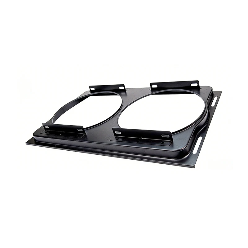 Cubierta Universal Reforzada para Condensador de 14''x23'' con Ventilador de Radiador, Cubierta de Hierro y Soporte de Montaje de Hierro para Ventilador Electrónico