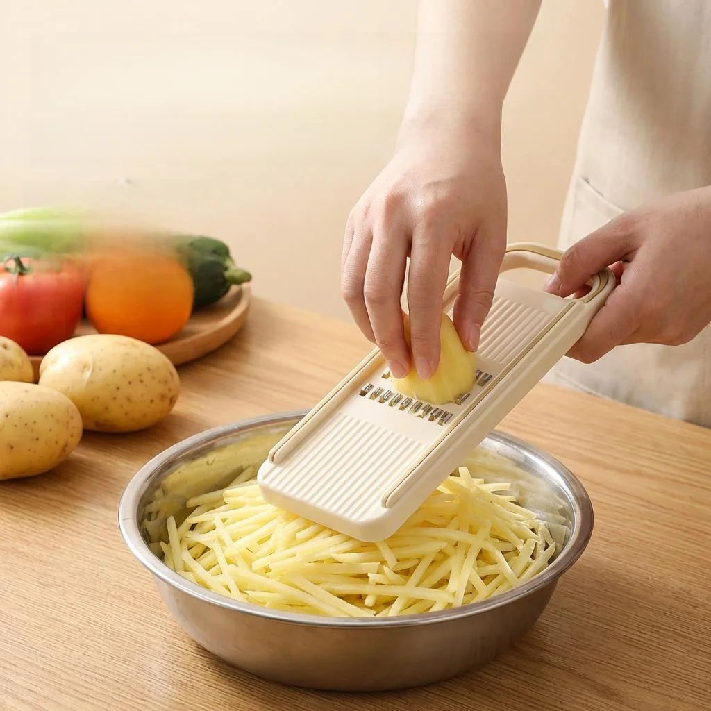 

Professional Kitchen Grater for Restaurant Home Use Cucumber Carrot Thread Cutter Tool Hand Protection Large Slices Grater