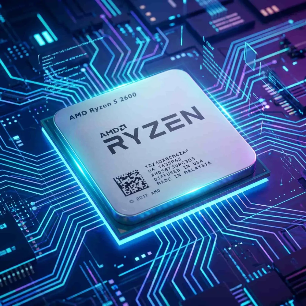 processeur-amd-ryzen5-2600-r5-2600-am4-12-nm-6-cœurs-12-threads-65-w-basse-consommation-compatible-a320-b450-b550-x470-x570-pieces-d'ordinateur