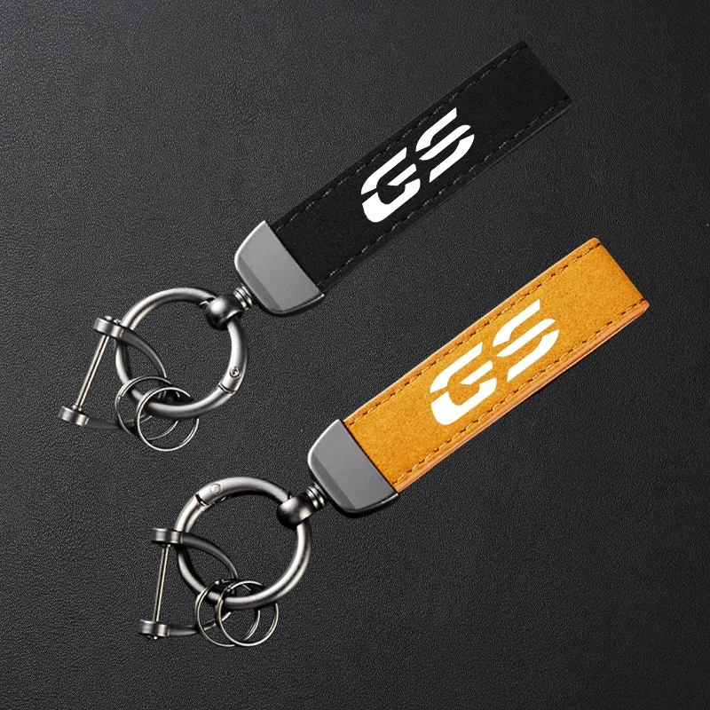 High-Grade Leather Suede Keychain Motorcycle Keyring For BMW R1250GS R1200GS F900GS F750GS F650GS F850GS G310GS R1300GS