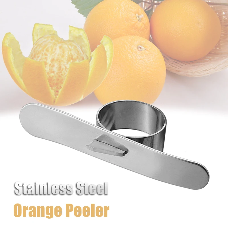 

Stainless Steel Orange Peeler Portable Lemon Orange Peeling Tool Practical Citrus Fruit Peeler Kitchen Gadgets Supplies