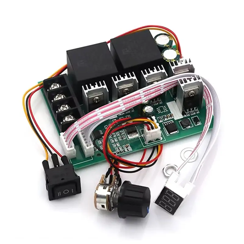 

【A17Z】PWM DC Motor Speed Controller DC10-55V Digital LED Display Adjustable Drive Module Input MAX 60A 12V 24V 36V 48V No Case