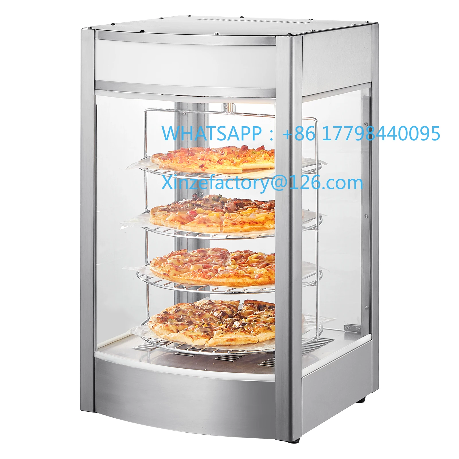 

Customizable SucceBuy Commercial Food Warmer Display 4-Tier Pizza Warmer