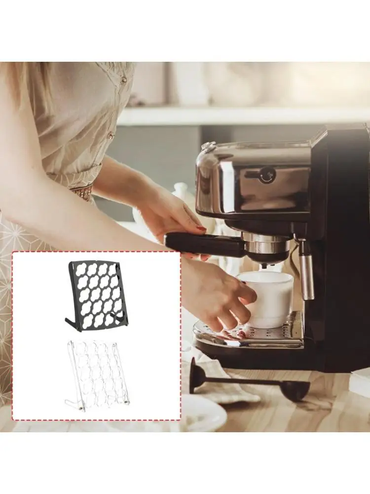 

R9UF Clear Vertical Coffee Pods Storage Rack For Coffee Brewer Space Saving Stands