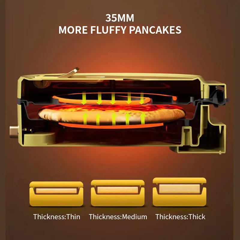 Multi functional household electric pancake maker with deep double-sided heatin pancake machine pancake pot pancake machine