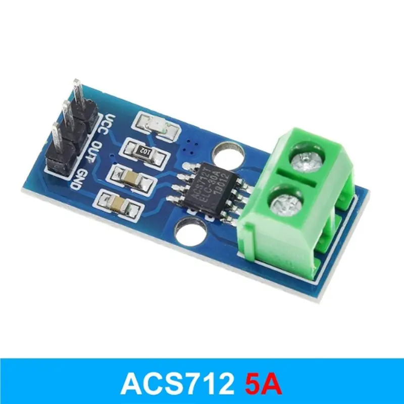 DT24 2X Hall Current Detection Module TZT ACS712, 5A Hall Current Sensor Module for Arduino DIY Electronics and Robotics