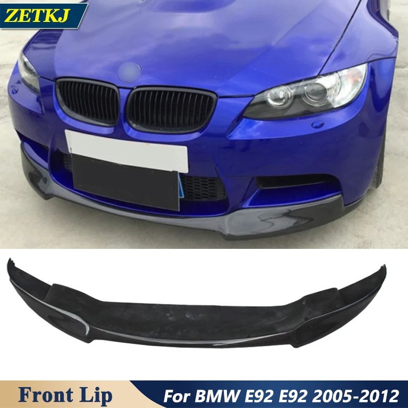 3 Series V Style Real Carbon Fiber Front Shovel Bumper Lip Chin Shovel For BMW 3 Series E90 E92 E93 M3 2005-2012 Modification