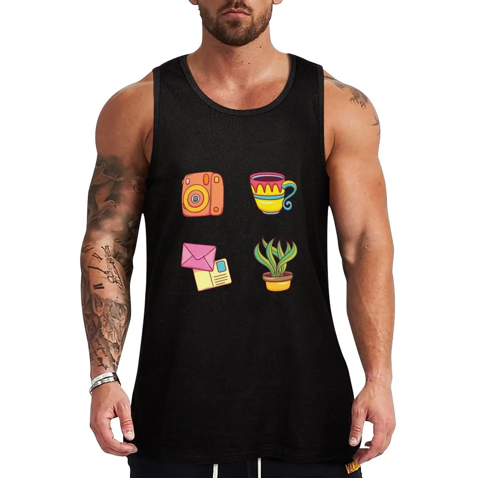 MIX STICKER PACK Tank Top sleeveless vests summer 2024 Clothing