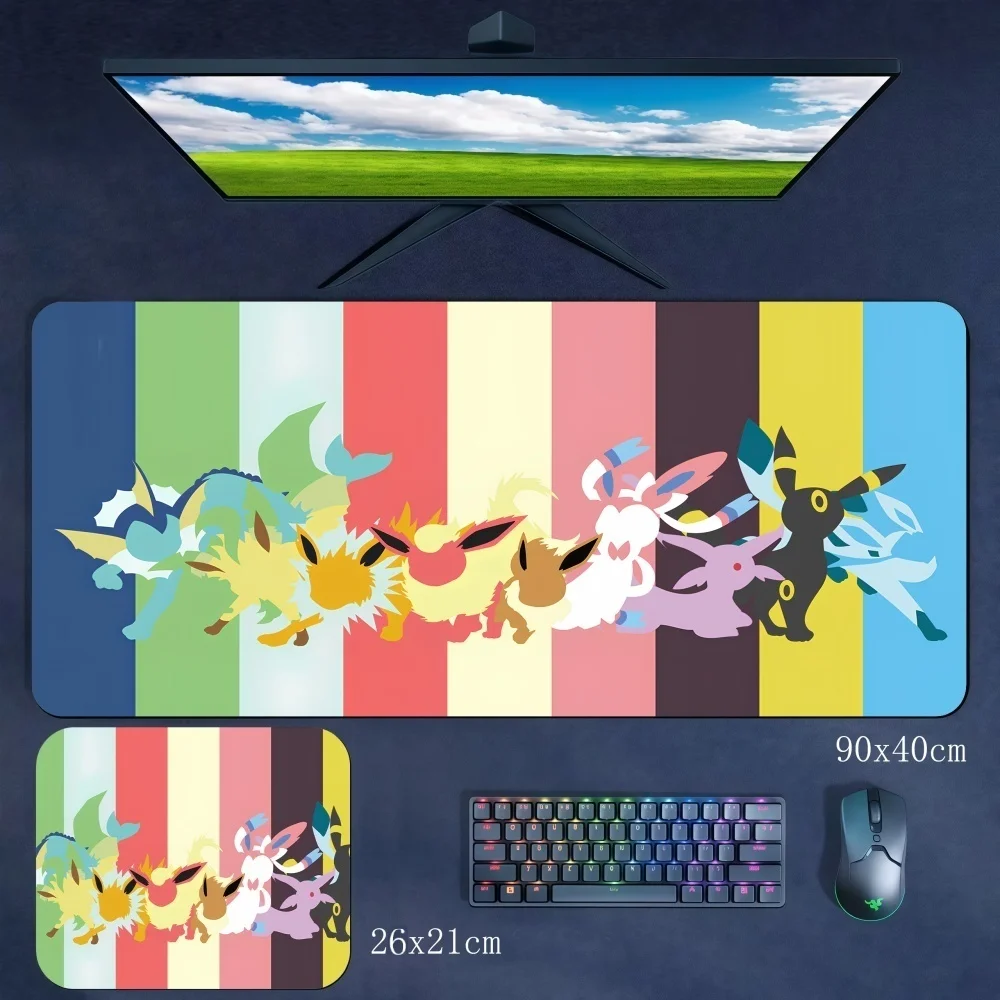 High Definition Image Quality Cartoon Anime Cute Pokémon Large Size Rubber Mouse Pad Gaming Keyboard Pad Computer Accessories