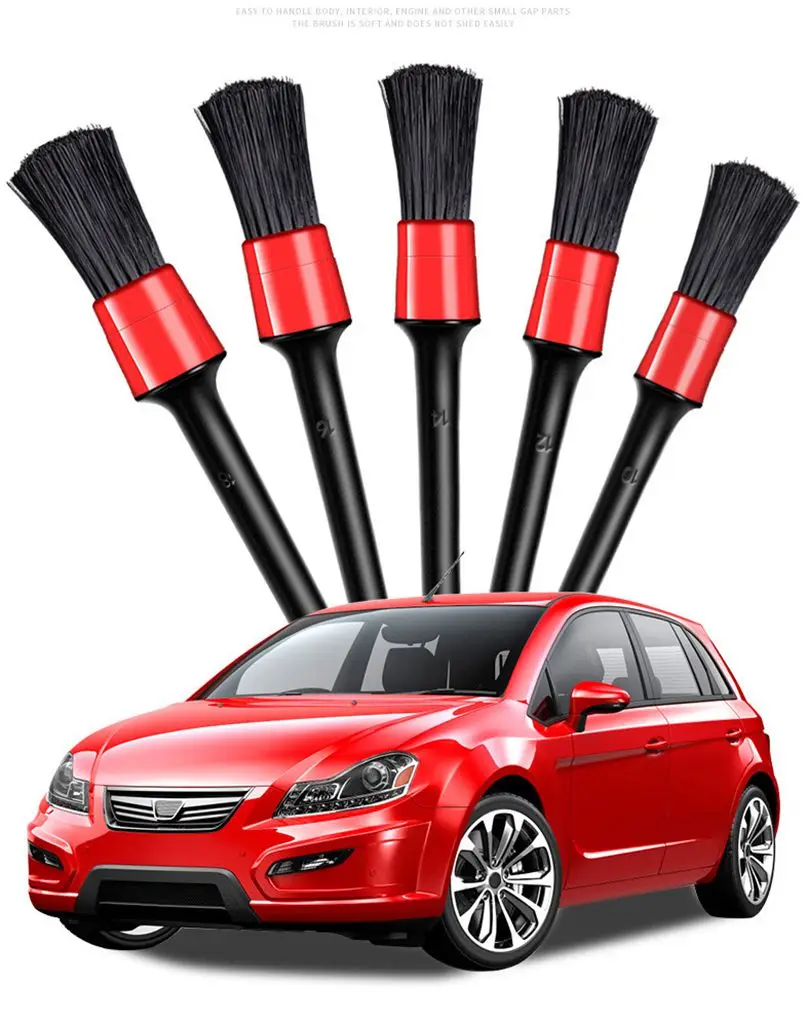 

5x Car Brushes Set Car Cleaning Detailing Brush Interior Air Outlet Dashboard Clean Brush Dirt Dust Clean Tool Car Detail Brush