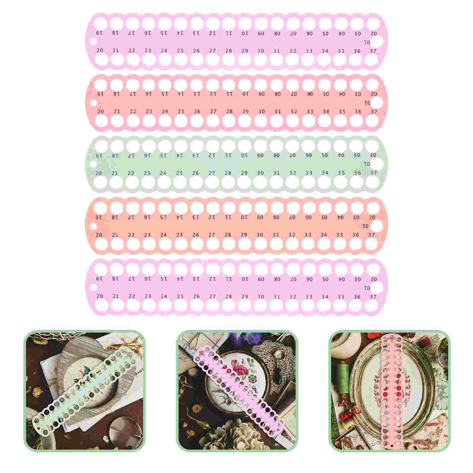 

5 Pcs Organizer Office Embroidery Kits Organization Plastic Counted Cross Stitch Thread Holders Cross-stitch Hoops