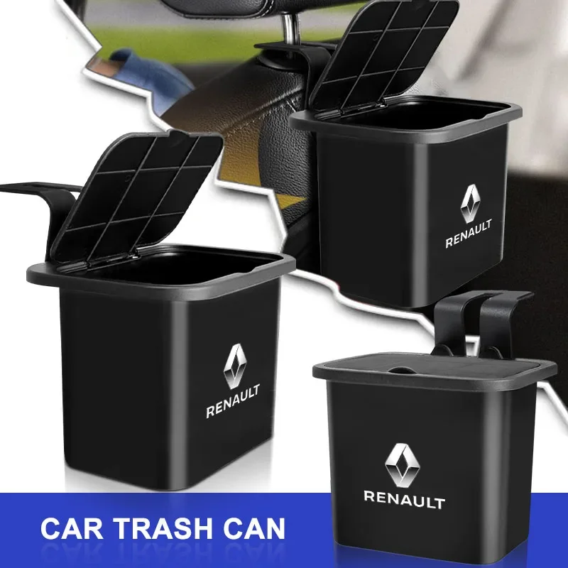 

Hanging Car Trash Can Multifunctional Auto Storage Box Accessories For Renault Koleos Clio Laguna 2 Megane 2 3 Duster Logan