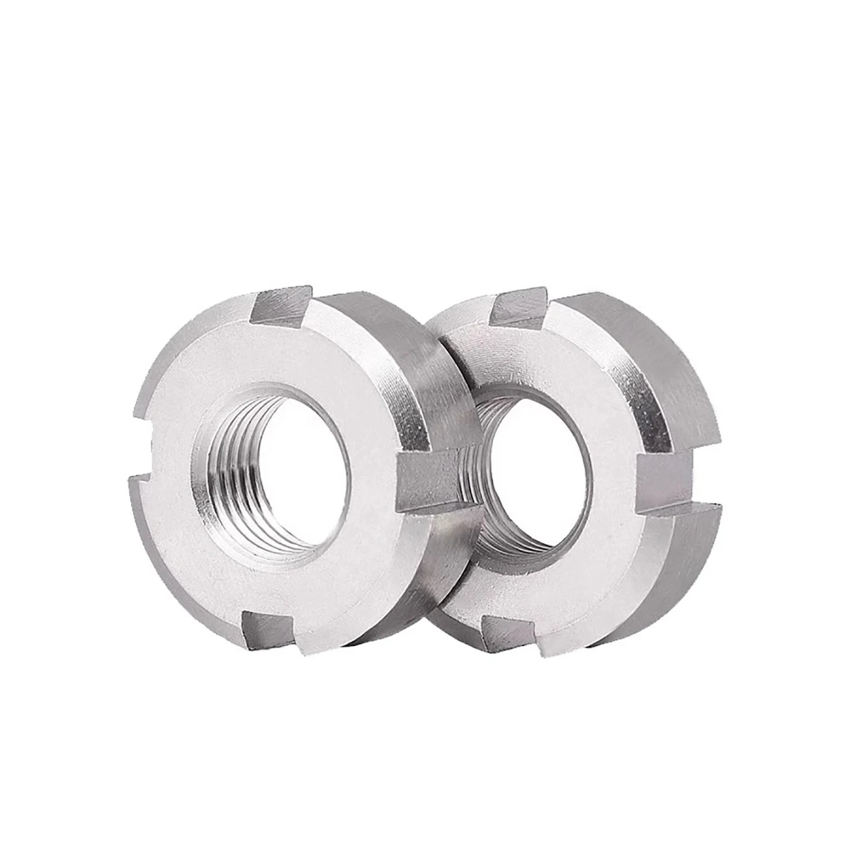 

GB812 Stainless Steel Slotted Round Nuts Locknuts with Fine P2.0 Thread M24-M50