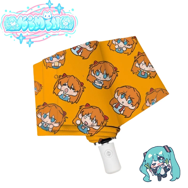 

EVA Asuka Langley Soryu мультфильм милый зонт креативный Kawaii мужской и женский складной солнцезащитный зонт двойного назначения подарок оптом