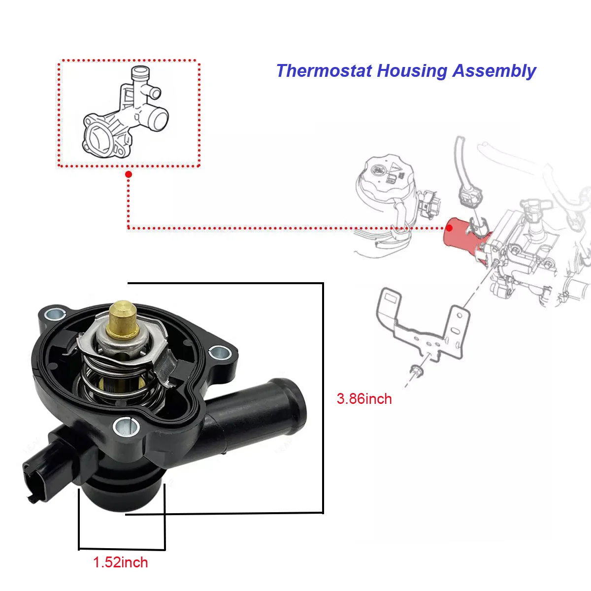 DAZE 55593034 55579010 Engine Coolant Thermostat For Chevrolet Aveo Cruze Sonic Buick Encore Opel Astra 1.4L