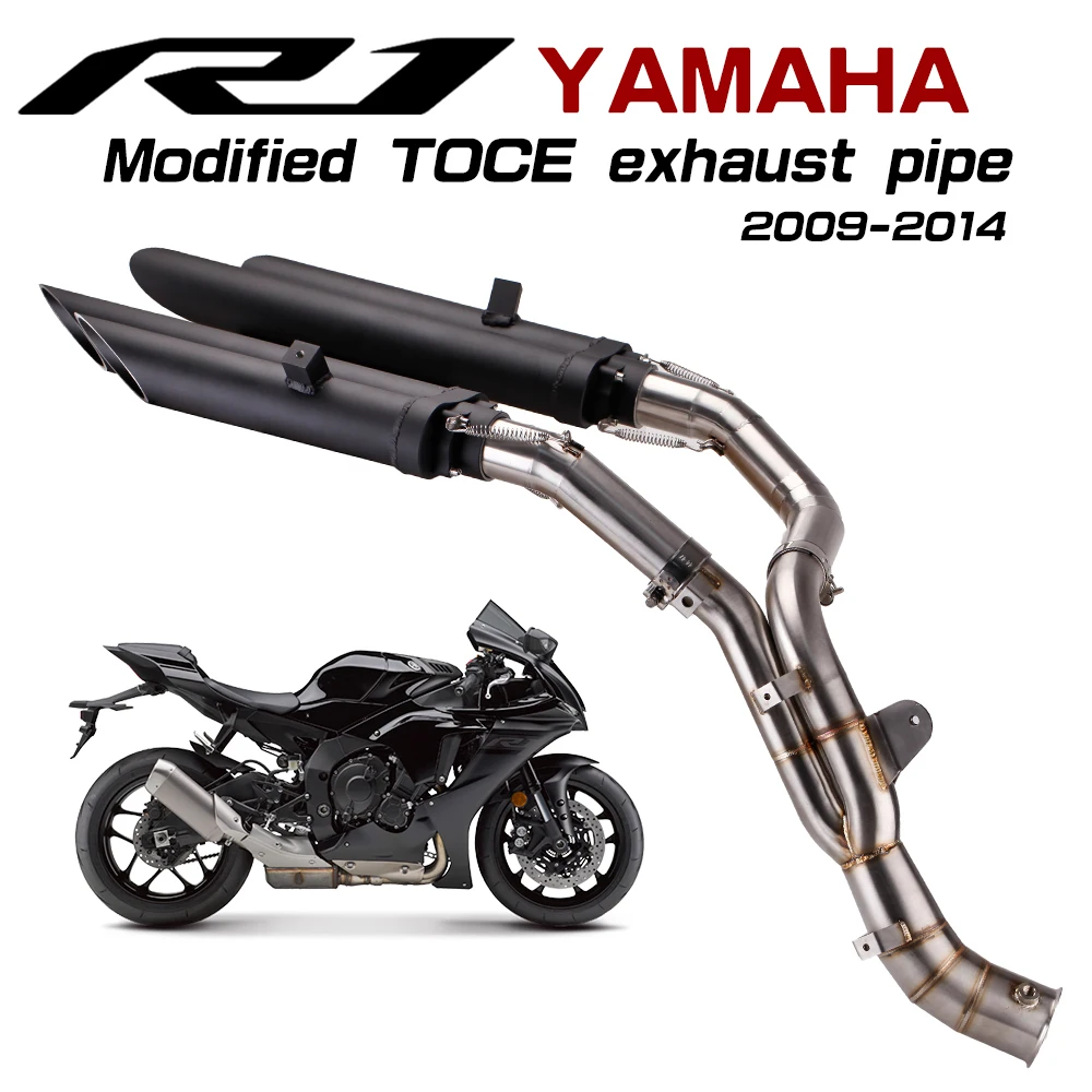 Suitable for Yamaha R1 Full Exhaust System Pipe Modified Stainless Steel Exhaust Mid-Pipe Link-Pipe for YZF-R1 R1
