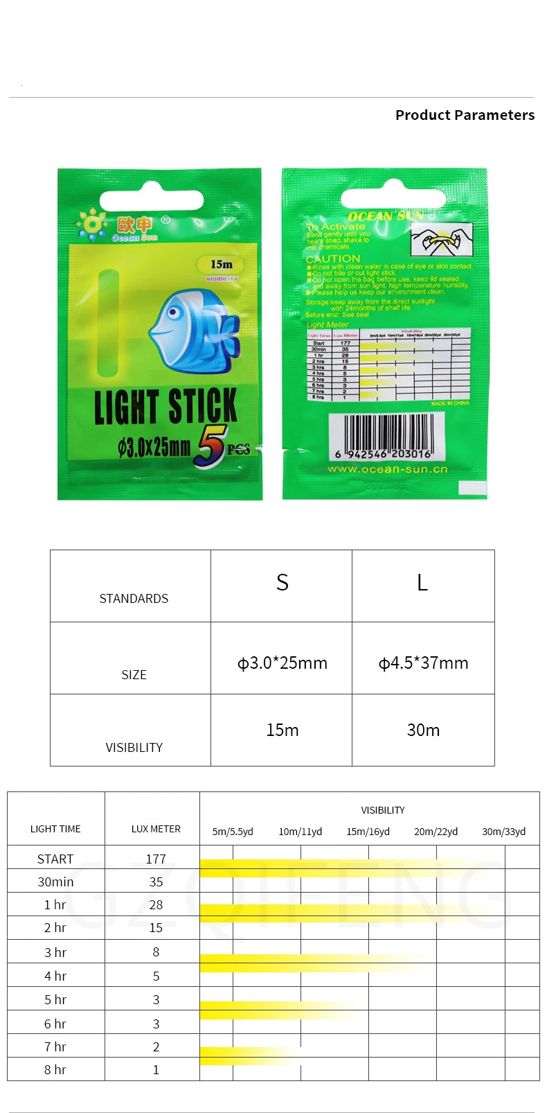 ZYZHE 250 Stück/Box Angeln Leuchtstäbe 3x25mm/4,5x37mm Angelpose Luminöse Leuchtstäbe Nachtangeln Rutenlicht Angelzubehör – Detail 2