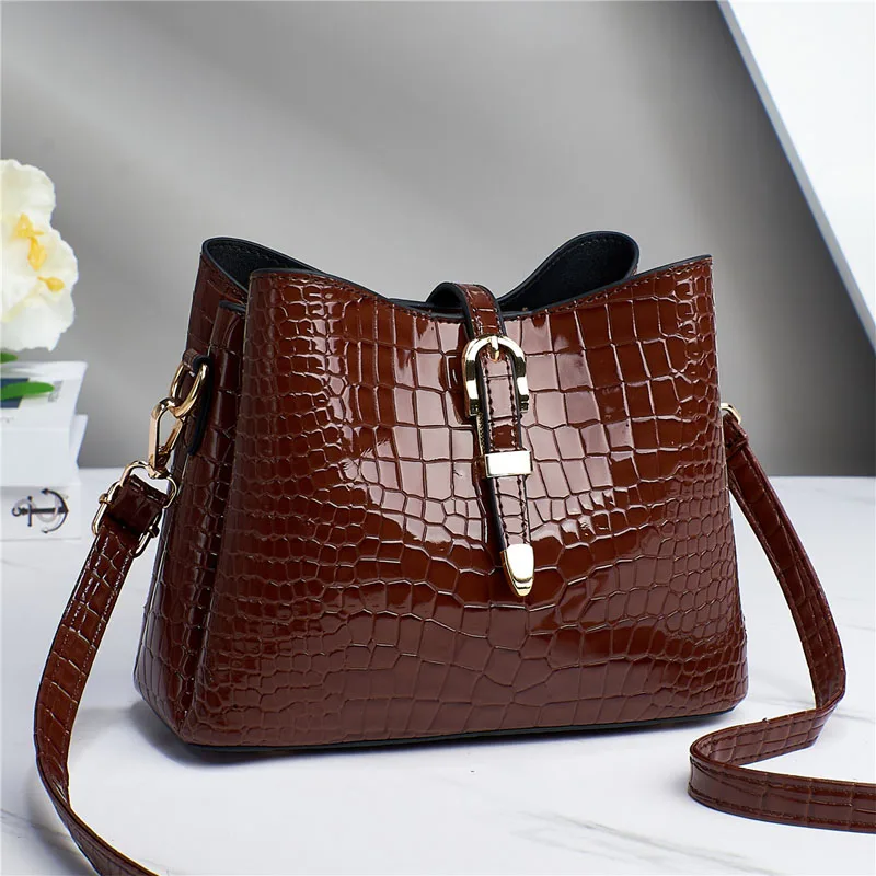 

New Brand Leather Women Messenger Bags Crocodile Female Crossbody Shoulder Hand Bags 2023 High Quality Ladies Handbags Bolsa