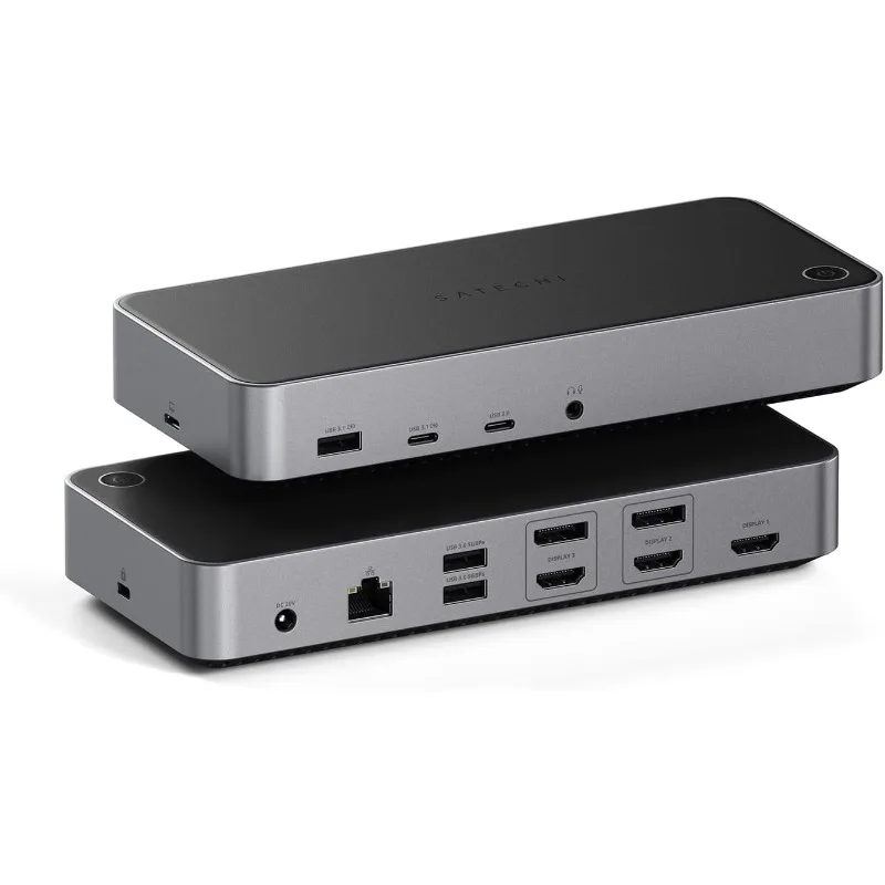 4K Docking Station, USB C Docking Station 14 in 1, with 100W PD, 2 DisplayPort,  4 USB C, USB-A, Gigabit Ethernet