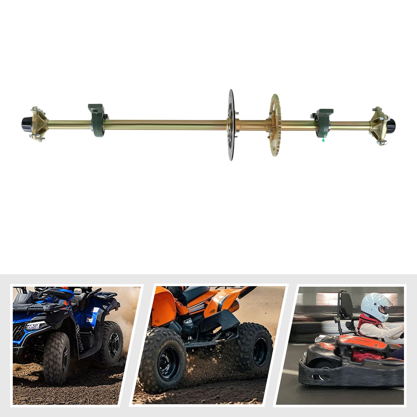 44 Inch Live Axle Hub Complete Kit for Kart Golf Cart ATV Quad Bike Rear Assembly DIY Mini Bike