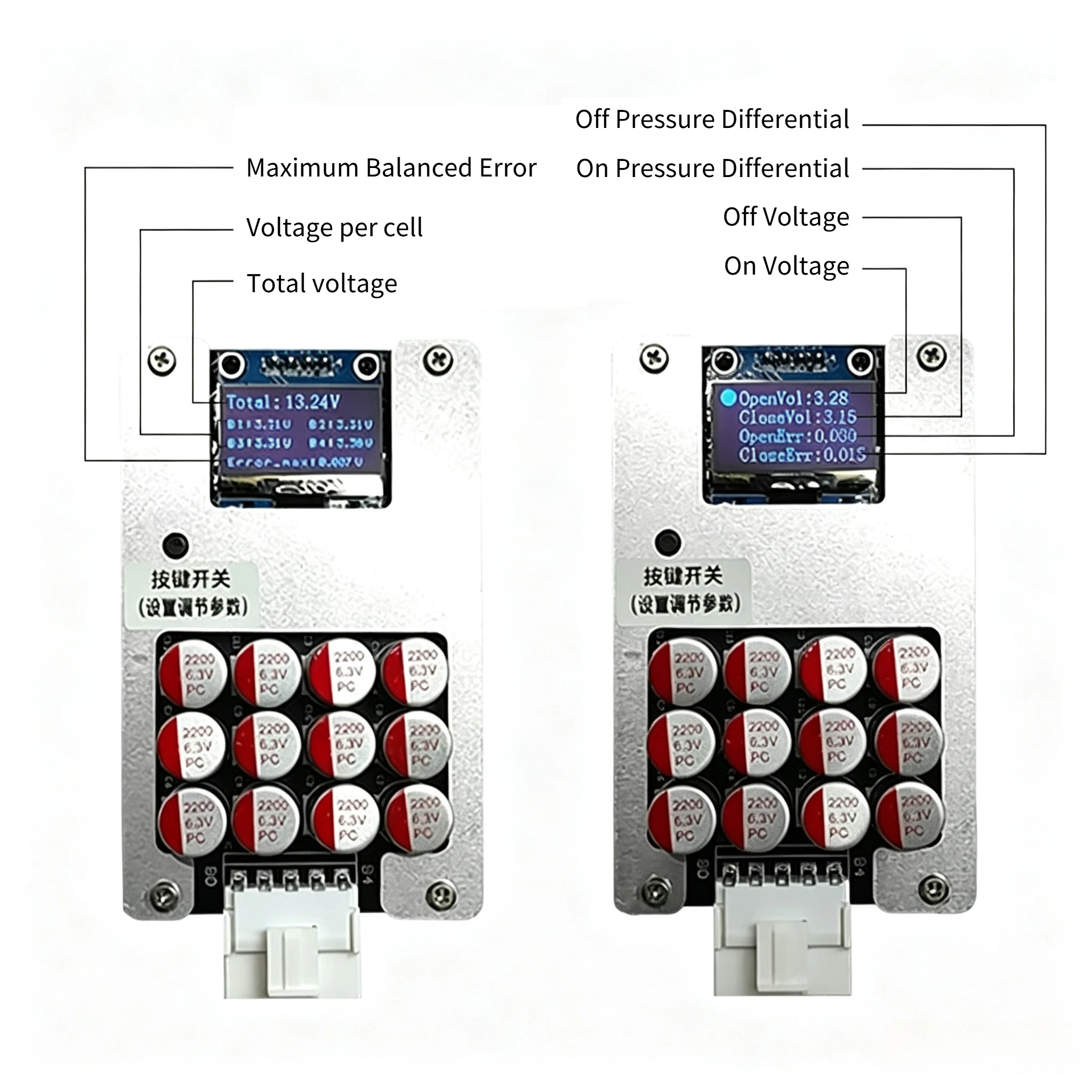 High Current 5A Active Battery Equalizer 3S 4S 12V OLED Screen Capacitor Balancer for Li-ion Lifepo4