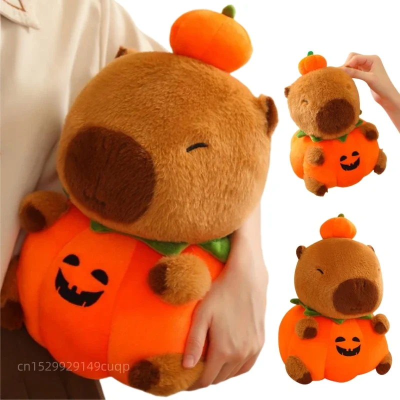 25-60cm divertido y creativo capibara de Halloween muñeco de peluche almohada calabaza capibara juguete de peluche decoración de vacaciones regalo para niños y niñas