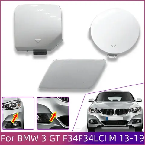 BMW3 GT 그란투리스모 F34 F34LCI M 2013-2019용 앞뒤 범퍼 견인 고리 쉘 가니쉬 헤드램프 와셔 노즐 커버 캡
